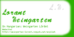lorant weingarten business card